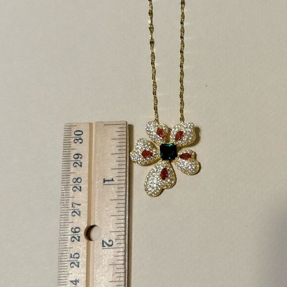 Flower pendant necklace N742 - Picture 4 of 4